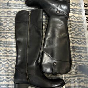 Frye Black Knee-High Leather Boots size 8